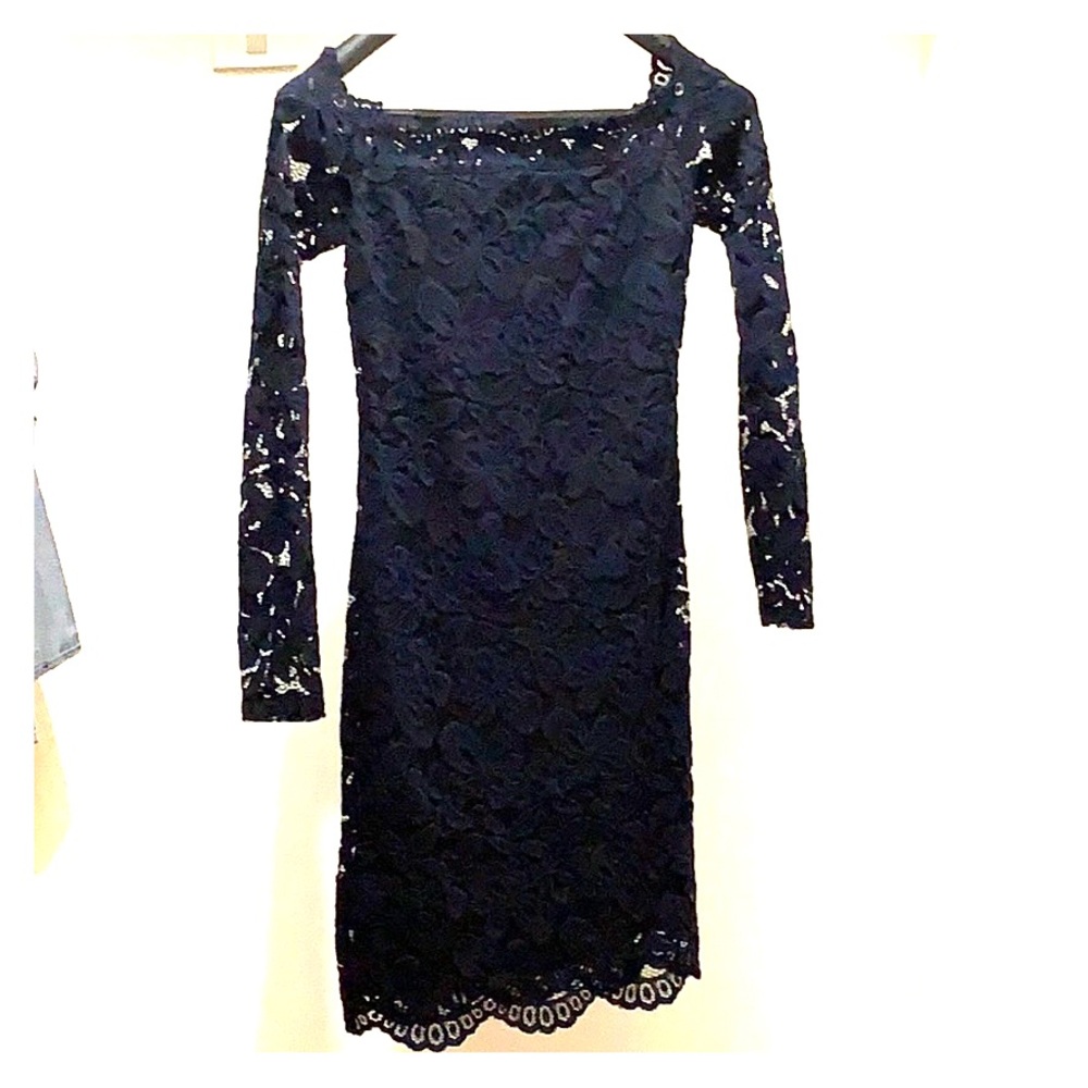 H&M Navy Lace Dress Size 6!